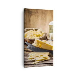 Lærredstryk - Billede på lærred - Smil til osten - 55x100 cm