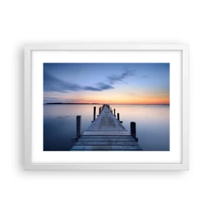 Plakat i hvid ramme - Den rolige skumringstid - 40x30 cm