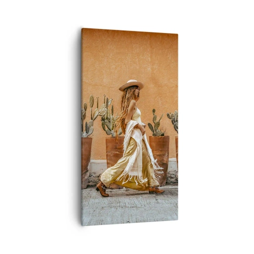 Lærredstryk - Billede på lærred - I en hippieagtig stil - 55x100 cm