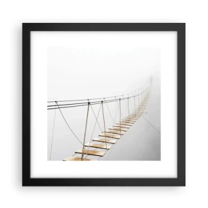 Plakat i sort ramme - Hvor vil det føre dig hen? - 30x30 cm