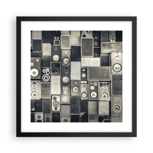 Plakat i sort ramme - Og alt er i orden - 40x40 cm