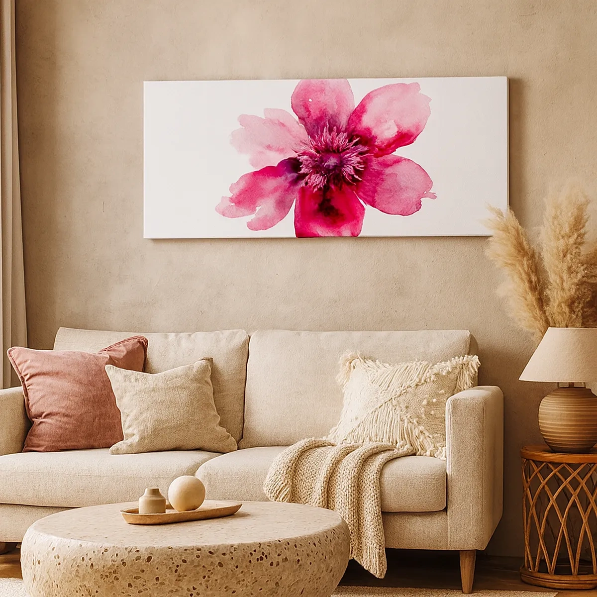 Lærredstryk - Billede på lærred - Karminduftende kys - 30x30 cm