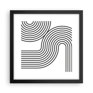 Plakat i sort ramme - På en kurve - 30x30 cm