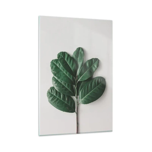 Billede på glas - Tegning af selve naturen - 80x120 cm