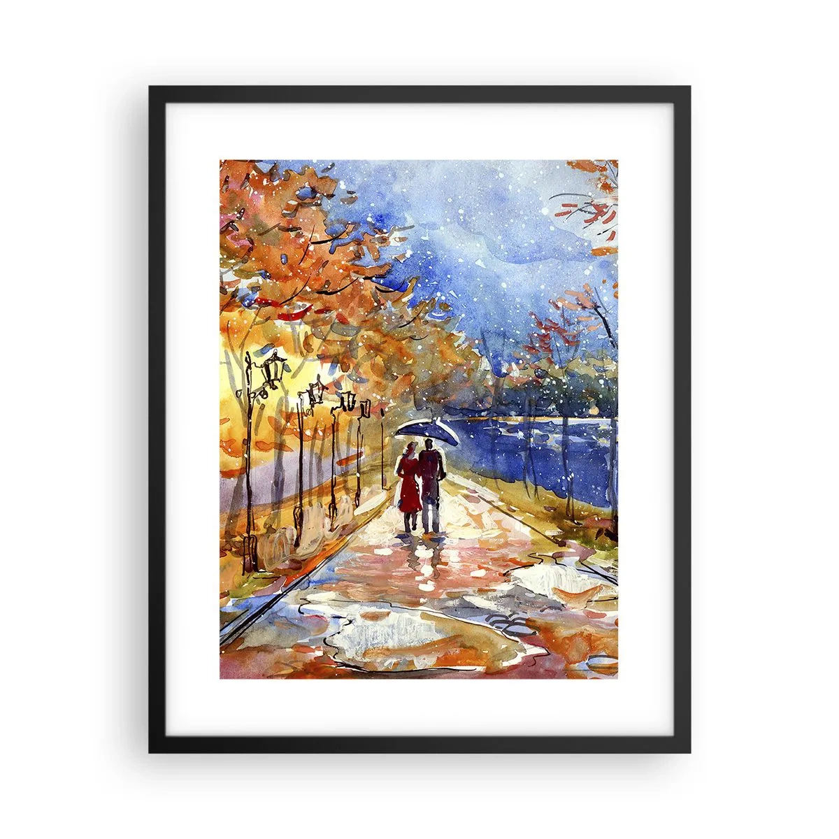 Plakat i sort ramme - Sammen indtil tidsfristen - 40x50 cm