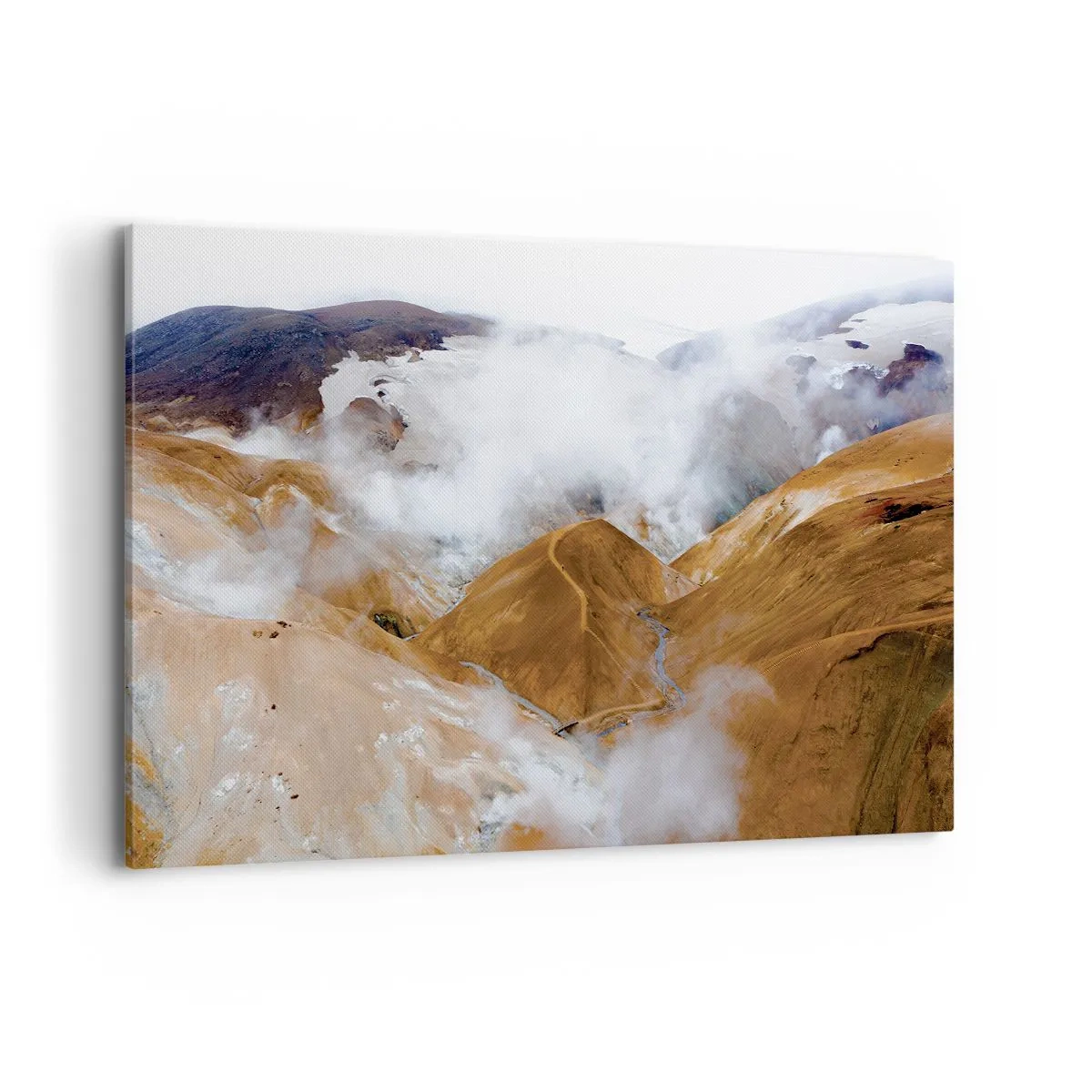 Lærredstryk - Billede på lærred - Den rå skønhed i Island - 120x80 cm