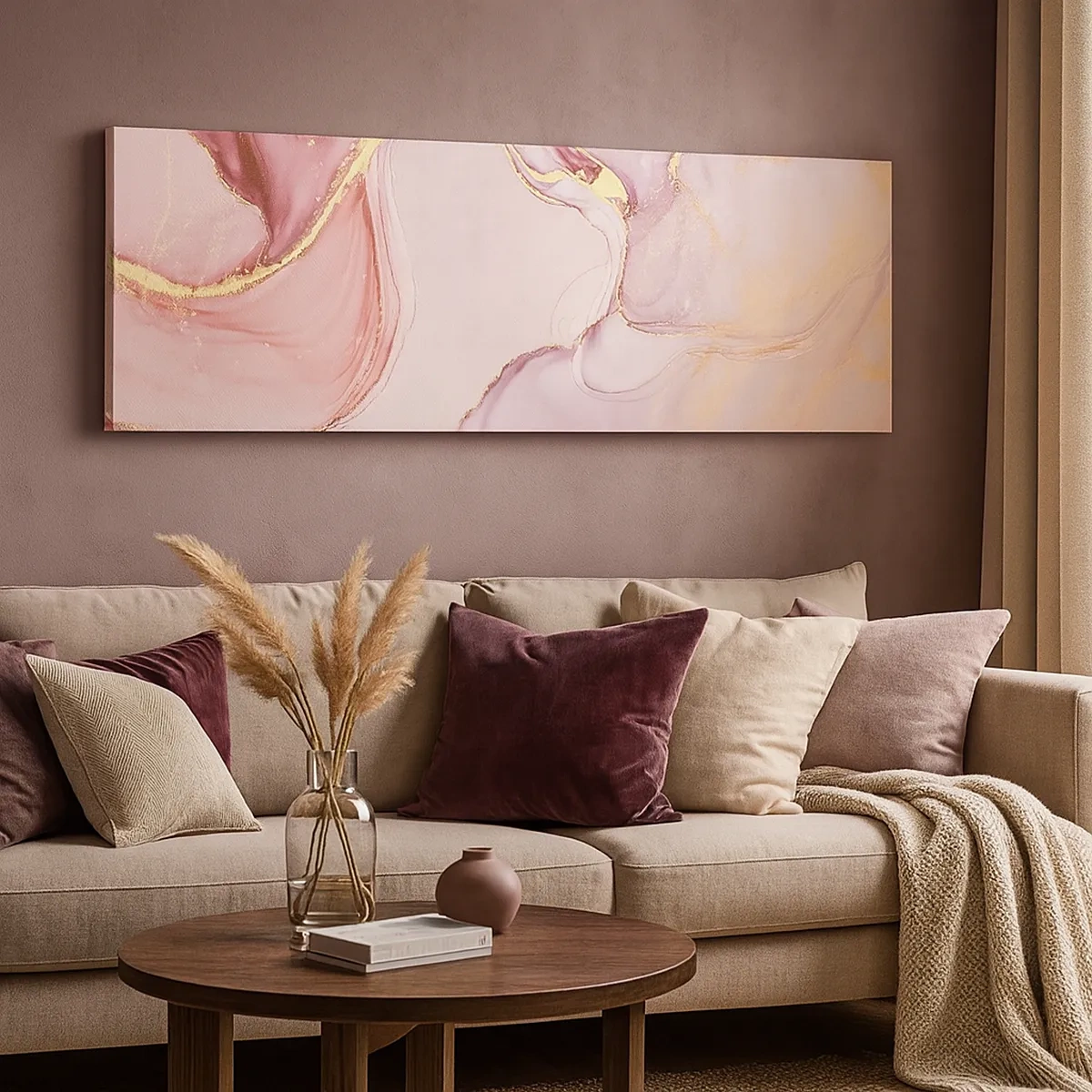 Lærredstryk - Billede på lærred - Et kærtegn af farver - 30x30 cm