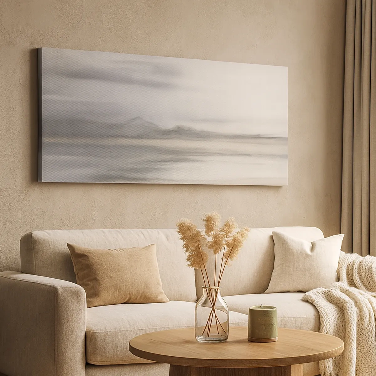 Lærredstryk - Billede på lærred - En tankevækkende afstand - 30x30 cm