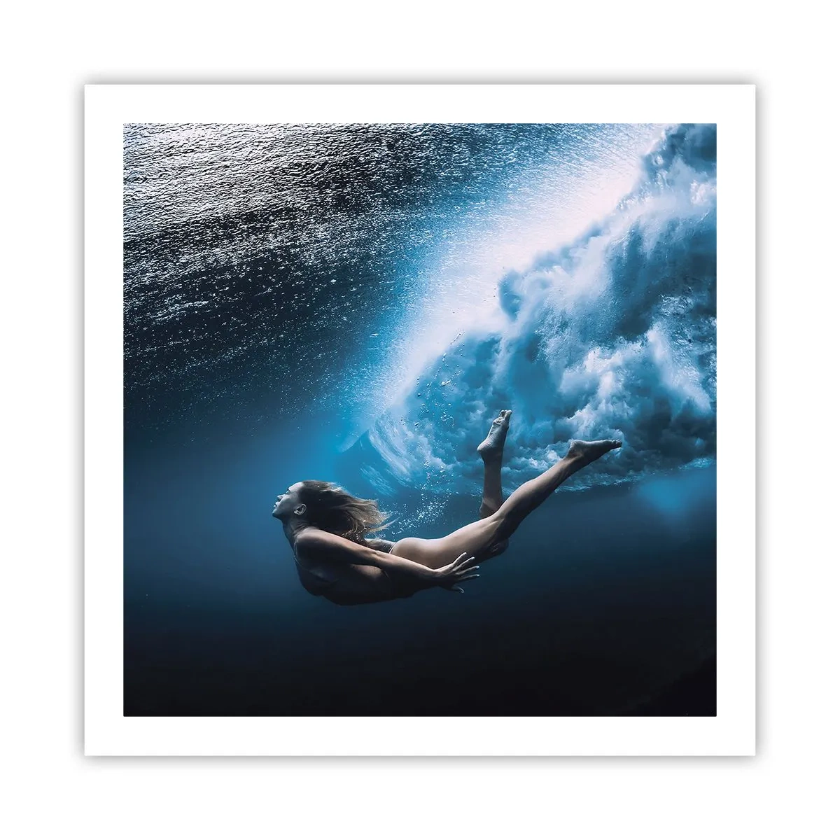 Plakat - Den moderne havfrue - 60x60 cm