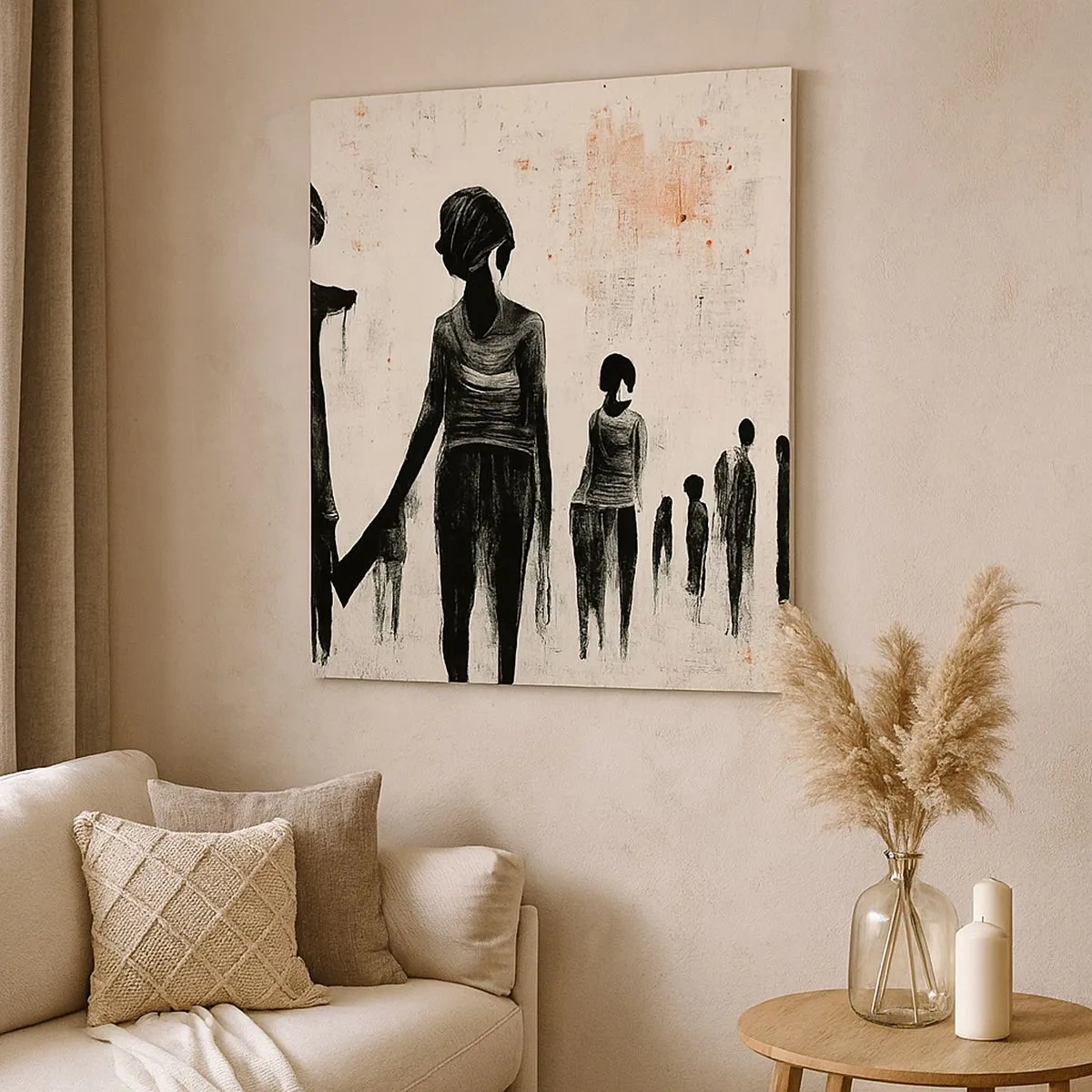 Lærredstryk - Billede på lærred - Mod ensomhed - 30x30 cm