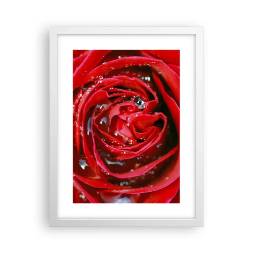 Plakat i hvid ramme - I dråber af dug - 30x40 cm