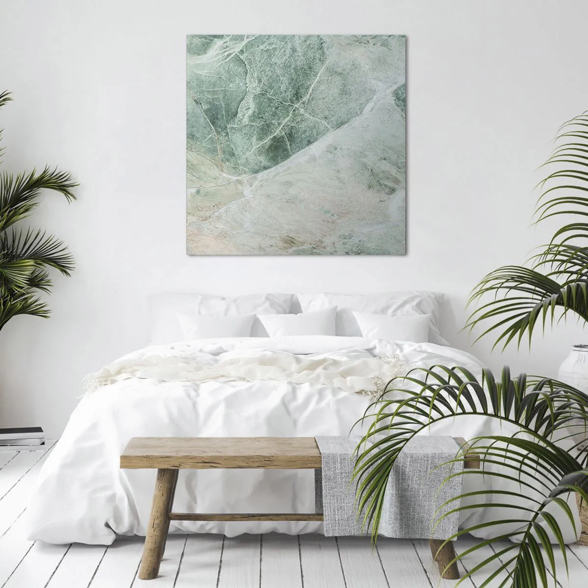 Lærredstryk - Billede på lærred - Den ædle kølighed af sten - 50x50 cm