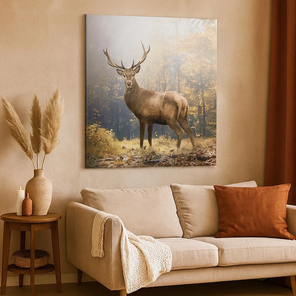 Lærredstryk - Billede på lærred - I fuld majestæt - 30x30 cm