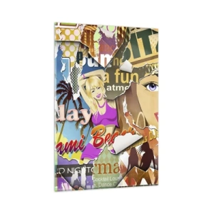 Billede på glas - Tilbageblikke på ferien - 80x120 cm