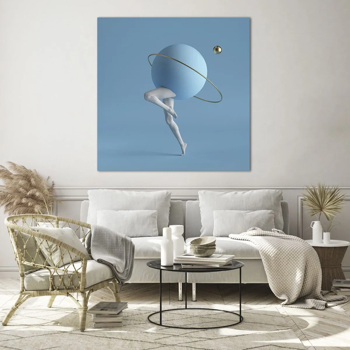 Billede på glas - Og planeterne går amok - 60x60 cm