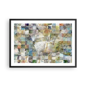 Plakat i sort ramme - Geometrisk ommøblering - 70x50 cm