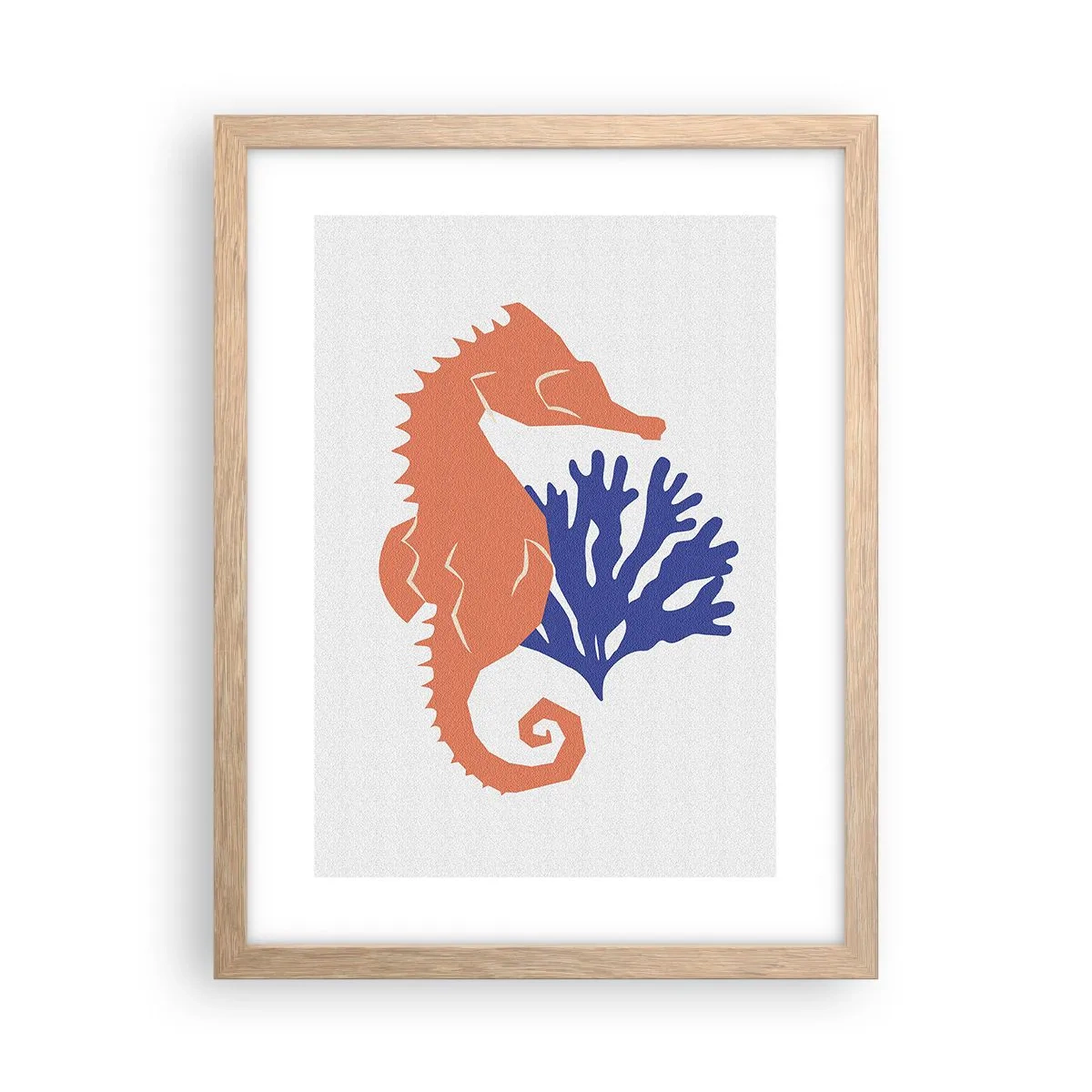 Plakat i ramme af lyst egetræ - På en eng under vandet - 30x40 cm