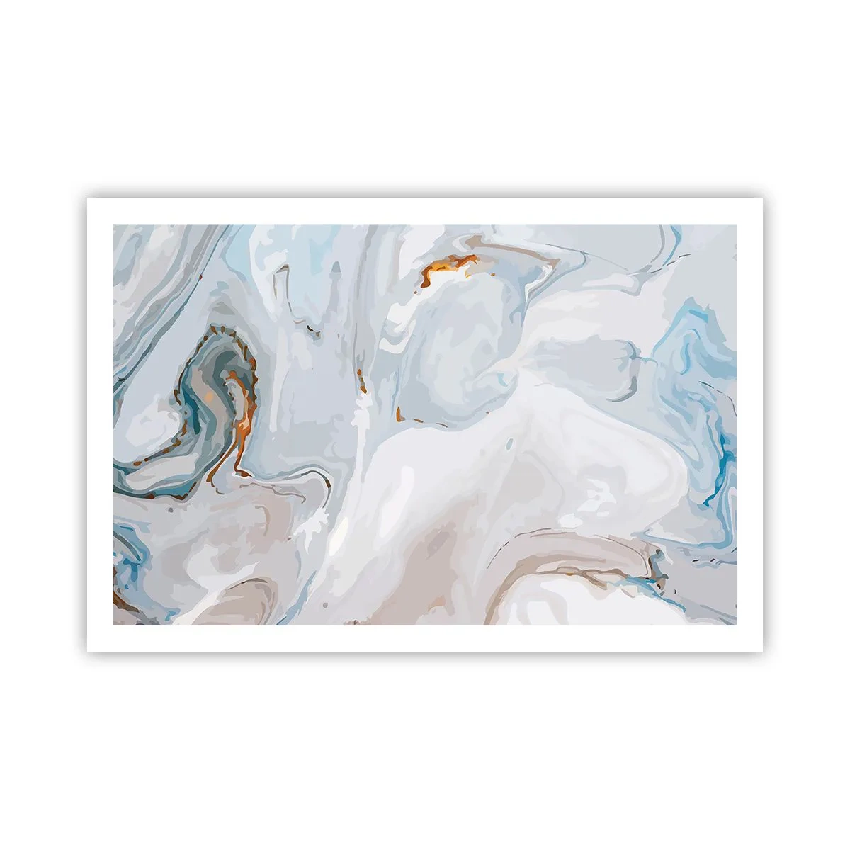 Plakat - Hvid opløftet - 91x61 cm