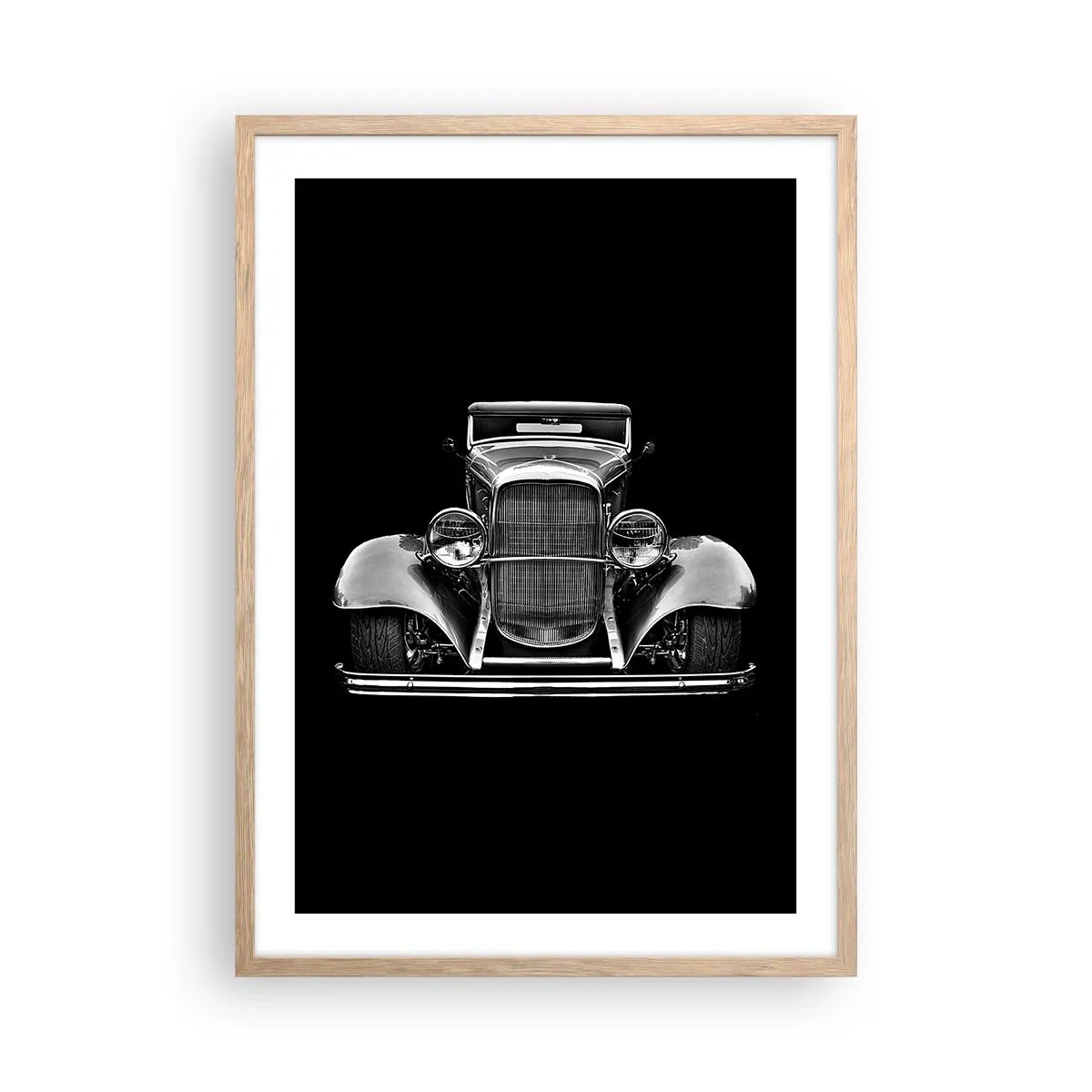 Plakat i ramme af lyst egetræ - En sand genelman - 50x70 cm