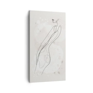 Lærredstryk - Billede på lærred - At forvilde sig med blikket - 45x80 cm