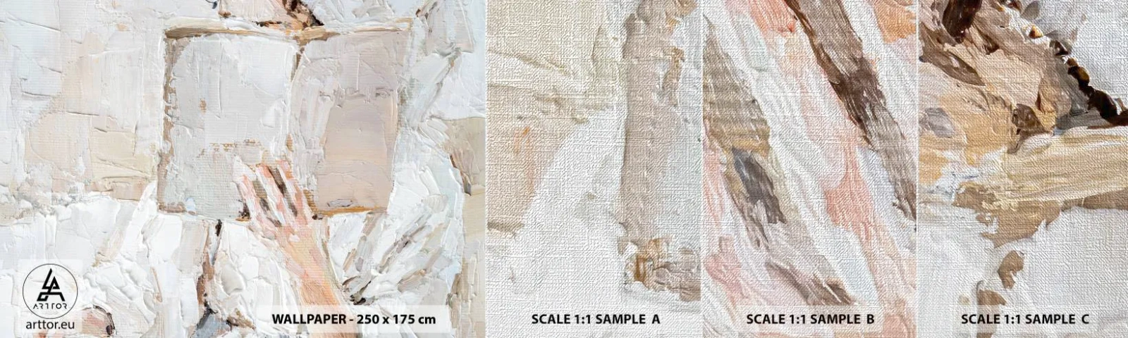 Prøve Fototapet Premium Canvas - I en anden verden - Stykke, Bestil, Minimalisme - 100x30 cm