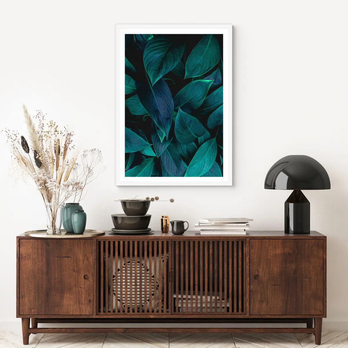 Plakat i hvid ramme - Grønt i sig selv - 50x70 cm