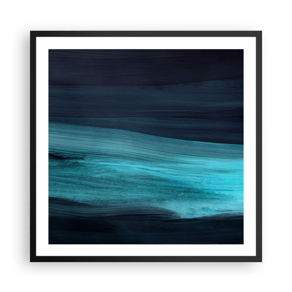 Plakat i sort ramme - Svøm med strømmen - 60x60 cm