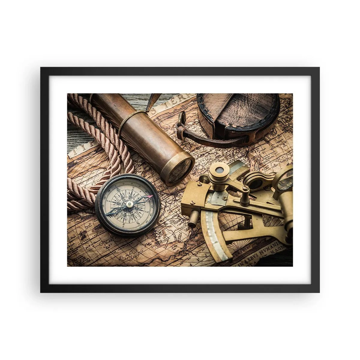 Plakat i sort ramme - Fastlægge kursen - 50x40 cm
