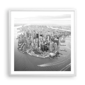 Plakat i hvid ramme - Hvordan kan man ikke elske? - 60x60 cm