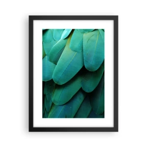 Plakat i sort ramme - Papegøjenaturens præcision - 30x40 cm