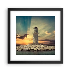 Plakat i sort ramme - Lys - Godhed - Skønhed - 30x30 cm