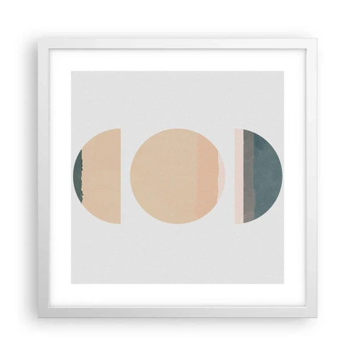 Plakat i hvid ramme - Hjul for hjul - 40x40 cm