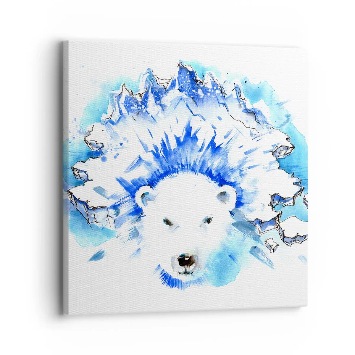 Lærredstryk - Billede på lærred - Kongen af Arktis i en iskrone - 30x30 cm