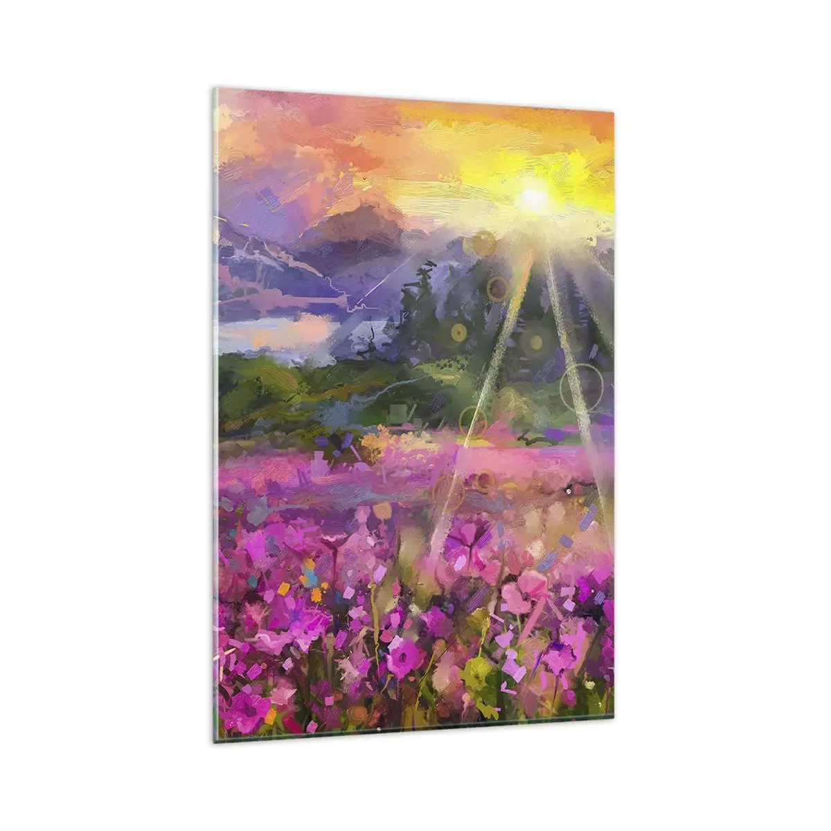 Billede på glas - I en dal under solens beskyttelse - 80x120 cm
