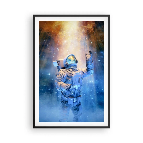 Plakat i sort ramme - Endelig på destinationen - 61x91 cm