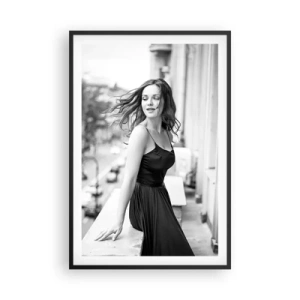 Plakat i sort ramme - Bestemt en pariser - 61x91 cm