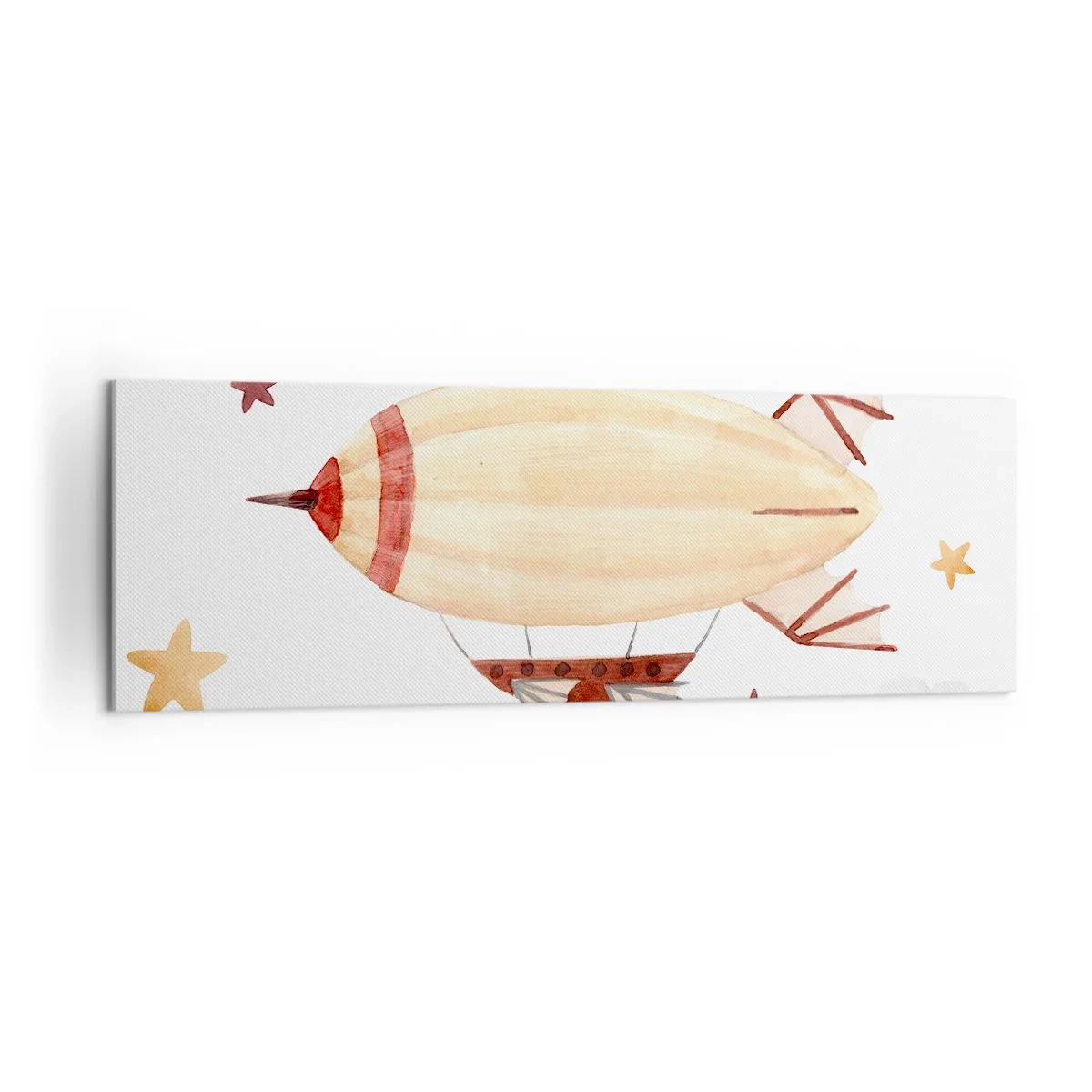 Lærredstryk - Billede på lærred - Et luftskib - 160x50 cm