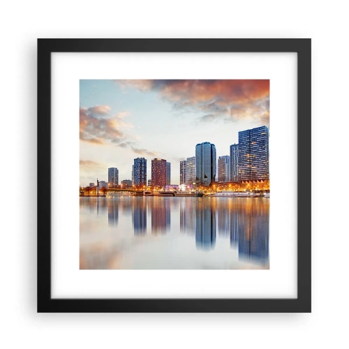 Plakat i sort ramme - Den monumentale ro i Paris - 30x30 cm