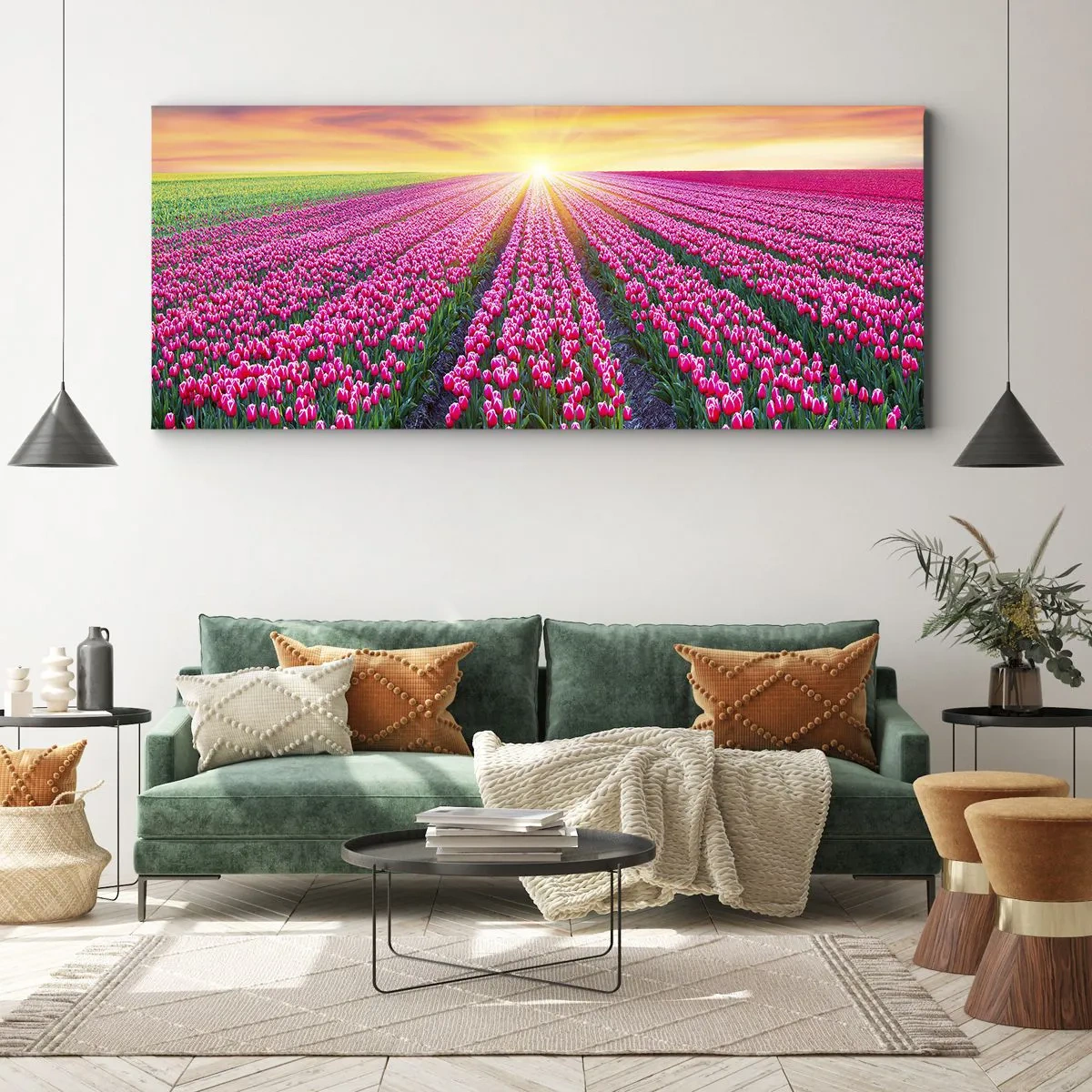 Lærredstryk - Billede på lærred - Skønhedsfarm - 140x50 cm