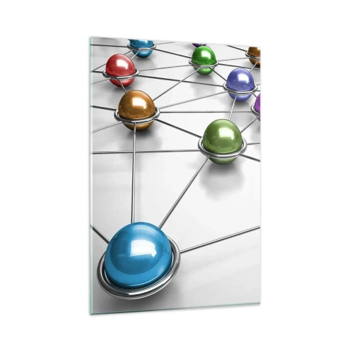 Billede på glas - Kosmisk net - 80x120 cm