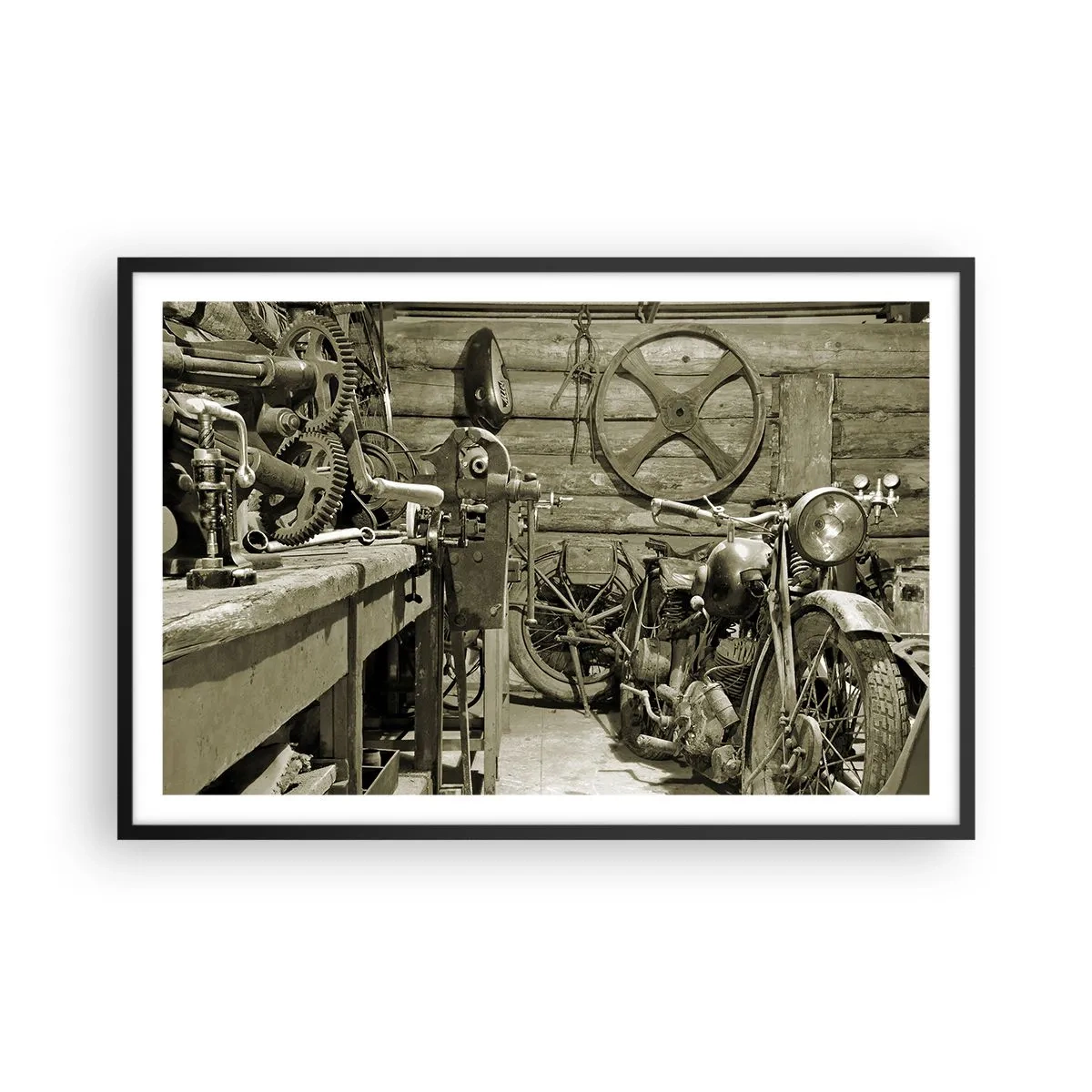 Plakat i sort ramme - I onkel Wladeks skur - 91x61 cm