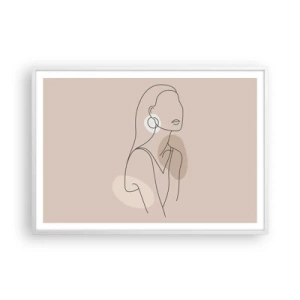 Plakat i hvid ramme - Et ikon for pigelivet - 100x70 cm