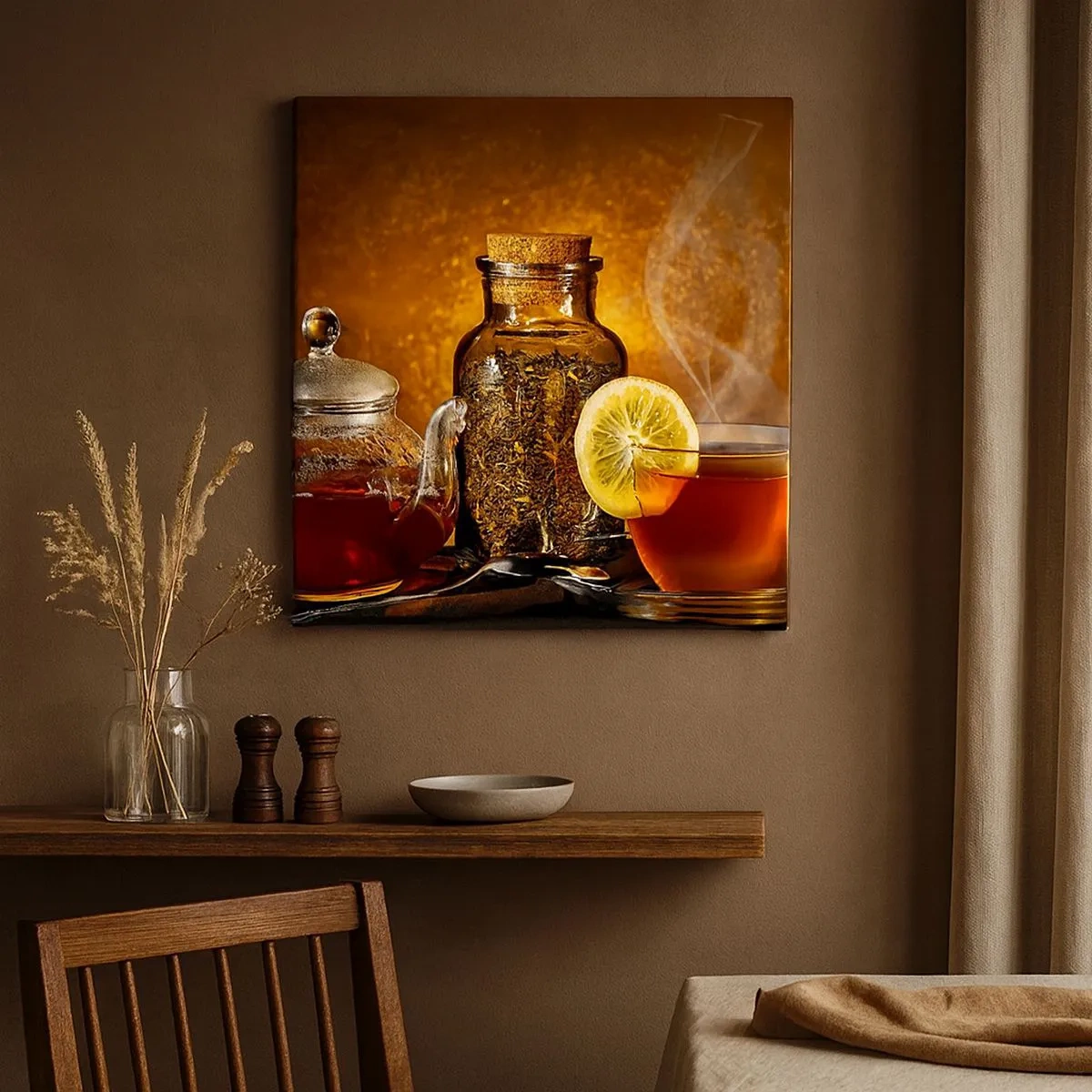 Lærredstryk - Billede på lærred - I stil med de hollandske mestre - 30x30 cm