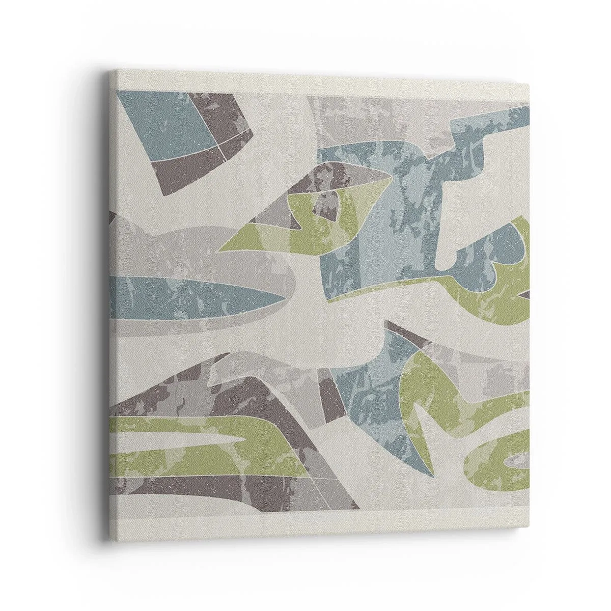 Lærredstryk - Billede på lærred - Komposition bag glas - 40x40 cm