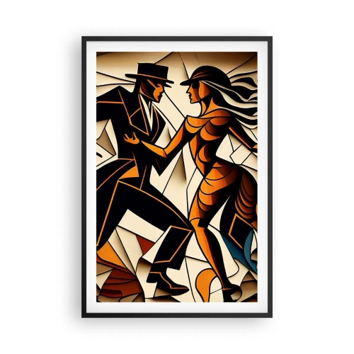 Plakat i sort ramme - Dans af lidenskab og passion - 61x91 cm
