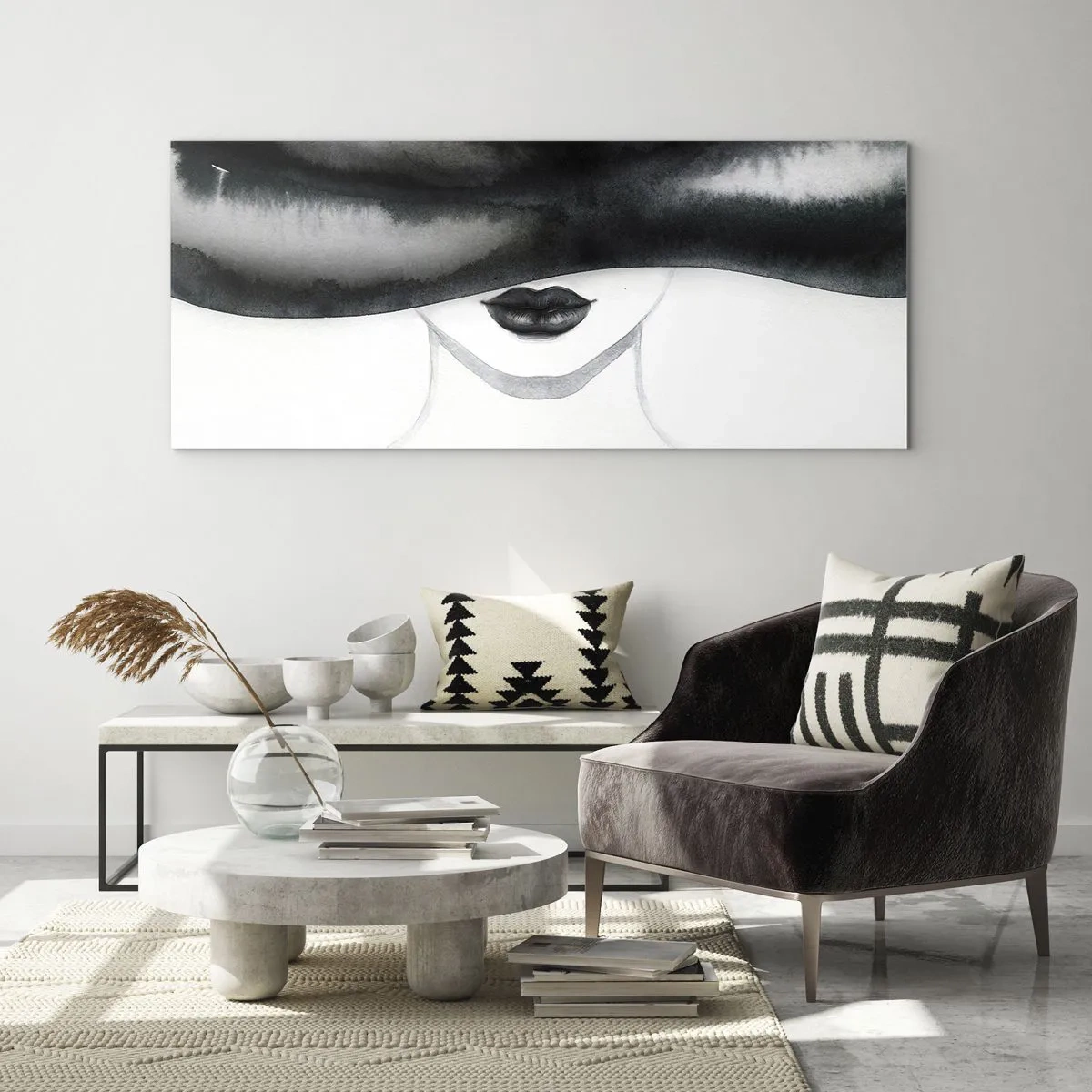 Billede på glas - Et sensuelt mysterium - 100x40 cm