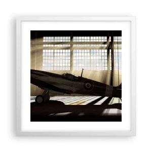 Plakat i hvid ramme - Resten af krigeren - 40x40 cm