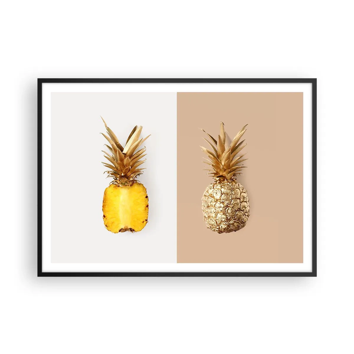 Plakat i sort ramme - Ananas til os - 100x70 cm