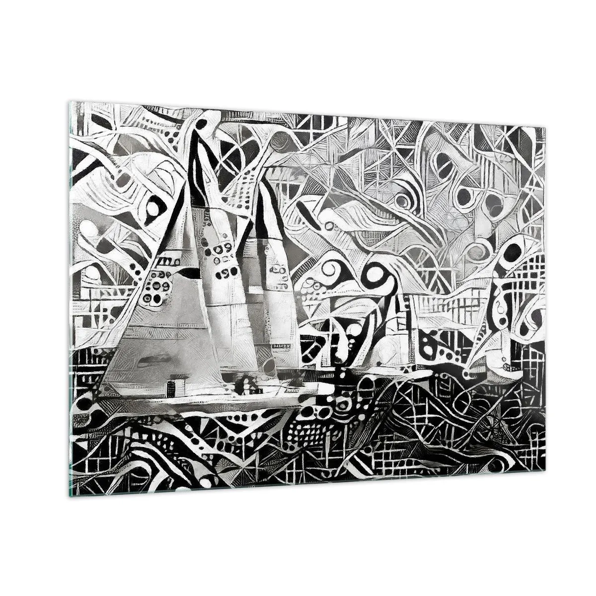 Billede på glas - Mellem bølgerne - 100x70 cm