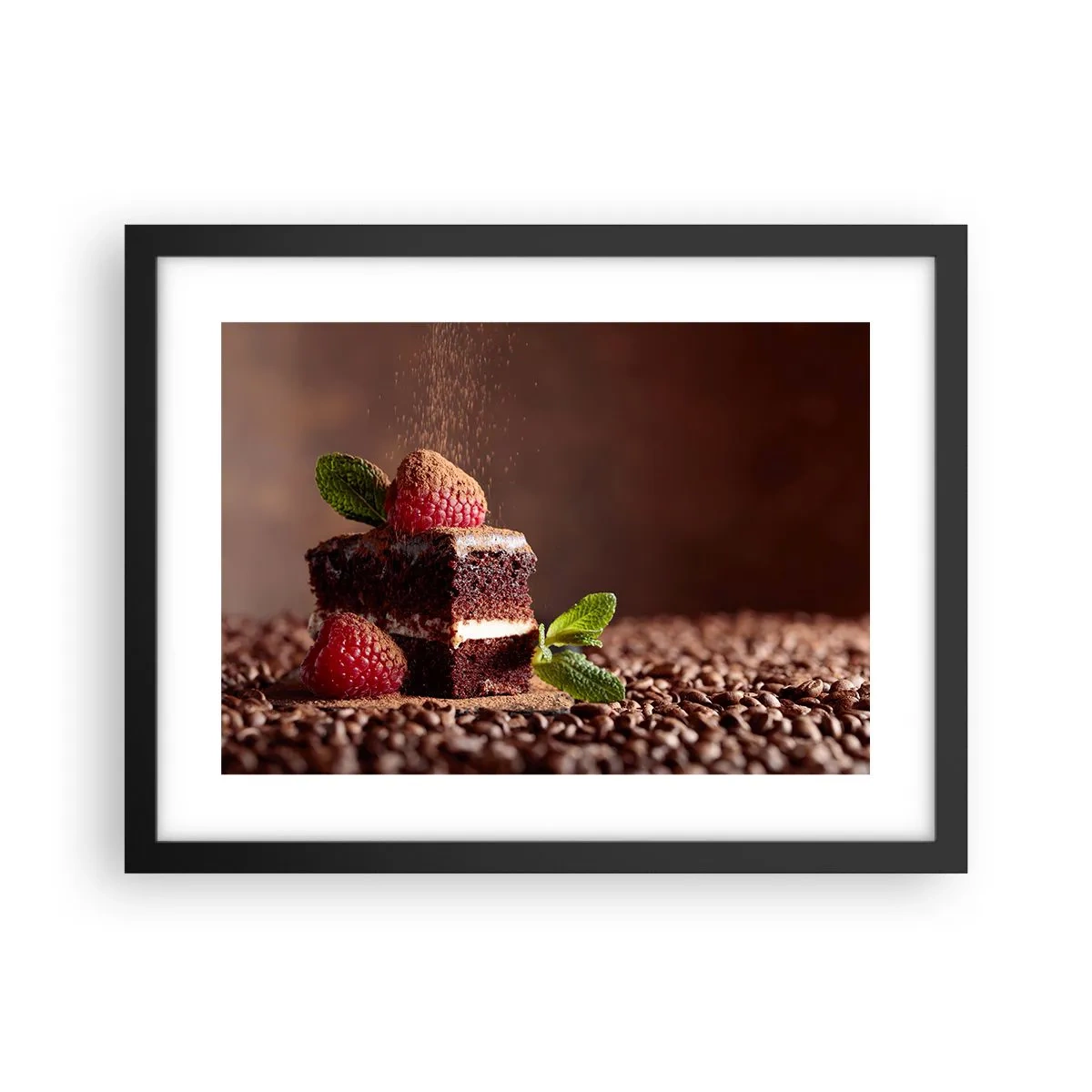 Plakat i sort ramme - Livet er sødt - 40x30 cm